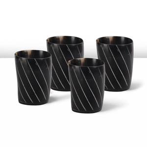 Horn <b>Shot</b> <b>Glasses</b> Set 4 Natural Buffalo Horn Polished Eco-Friendly Rustic High Quality Custom Logo Valentine's Day New Year Art - Product Image 3