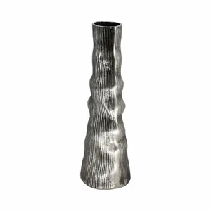 Vase de sol en métal fait main de 20 pouces, style design industriel, porte-fleurs décoratif pour l'intérieur de la maison - Product Image 2