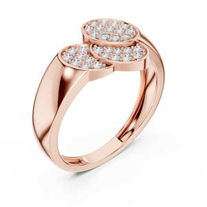 Ensemble de bagues pour homme TRI-PETAL RADIANCE avec diamant de laboratoire taille brillant, en or jaune massif 18 carats plaqué rhodium, pour mariage, fiançailles, soirée - Product Image 6