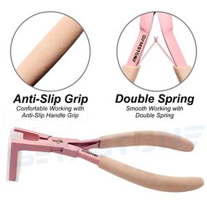 Pinzas para Extensiones de Cabello de Acero Inoxidable de 7 Pulgadas, Color Rosa, Duraderas, Reutilizables, con Logotipo Personalizado GEMSTONE ENTERPRISES, Herramienta Personalizada - Product Image 6
