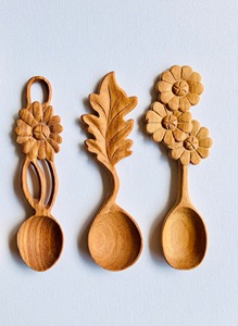 ช้อนไม้ขายส่ง ช้อนน้ำผึ้ง อุปกรณ์ครัว ช้อนกาแฟไม้ - Product Image 4