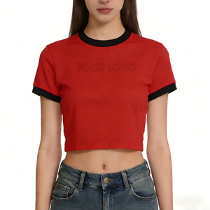 Custom Women's T-<b>Shirts</b> Polyester/Cotton Regular Fit <b>Y2k</b> Streetwear Eco-Friendly Breathable Graphic Fashion High Quality - Product Image 3