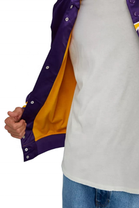 Chaqueta Bomber de Satén Estilo Universitario para Hombre, de Alta Calidad OEM, con Logotipo Frontal Personalizado, Impermeable y Reversible para Invierno - Product Image 5