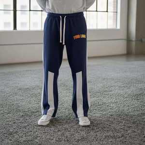 Pantalones deportivos de felpa 100% algodón, personalizables, con cintura elástica, transpirables, tallas grandes, para hombre. - Product Image 1