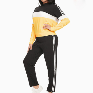 Custom Wholesale New Clothing Casual Women Two Piece Outfits Sweat Suit Jogger <b>Tracksuit</b> Set 2 piece set - Product Image 2