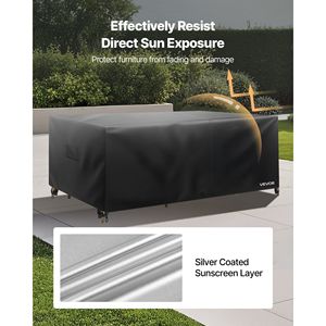 Copertura Impermeabile Resistente 420D per Mobili da Esterno, Set Copertura per Tavolo Rettangolare Grande e Sedie da Giardino - Product Image 5