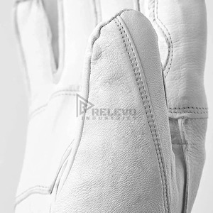 Guantes de Cuero Unisex Premium para Motociclismo, Forro Térmico de Felpa, Cuero Genuino, Protección para Motocross, Transpirables y de Secado Rápido - Product Image 5