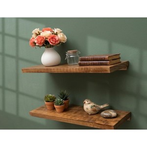 Mango Wood <b>Floating</b> <b>Wall</b> <b>Shelves</b> Natural Finish Wholesale India - Aqdus Saleem - Product Image 6