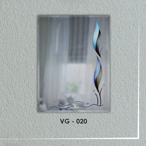 Contemporary V-Groove Deign <b>Mirror</b> <b>Wall</b>-Mounted Frameless Art Decor Style Lightweight Eco-Friendly - Product Image 3