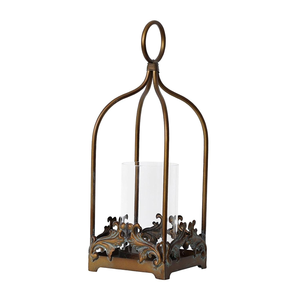 Lanterne à bougie suspendue vintage en fer, porte-bougie pour décorations de mariage et de Noël, lanterne à bougie en métal rustique pour la décoration de la maison - Product Image 1