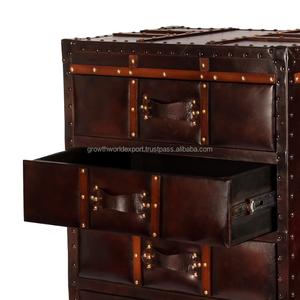 2025 Latest Industrial Style Solid Wood 6-Drawer <b>Chest</b> Drawer Best Leather Furniture for Home Office School Dining Room <b>Storage</b> - Product Image 3