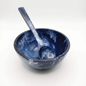 Bol décoratif en résine Cosmic Flare |   Plat de présentation unique en céramique artisanale Nébuleuse pour la décoration intérieure - Product Image 4