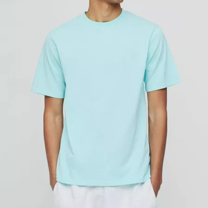 T-shirt streetwear pour homme, nouveau design, 100 % coton, coupe ample, logo personnalisé, couleur claire, écologique, pour adultes. - Product Image 4