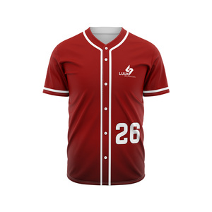 Maillot de baseball personnalisé à prix abordable, respirant, séchage rapide, unisexe, pour adultes, à manches courtes, entièrement boutonné, uniformes de club de softball - Product Image 4