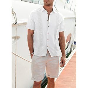 Custom Men's Cotton <b>Linen</b> Guayabera <b>Shirts</b> Slim Fit Casual Button up <b>Short</b> <b>Sleeve</b> Summer Beach Dress <b>Shirts</b> Sizes XL & 6XL - Product Image 4