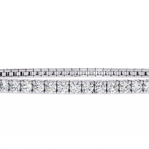 Classic 2mm Round Diamond Tennis <b>Bracelet</b> – 4 Prong Basket 2ct CVD Lab Diamond 10K 14K 18K <b>Solid</b> Rose Gold Line Wristlet - Product Image 2