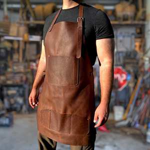 Tablier de sculpteur en cuir pliable, anti-odeur, robuste, avec passants pour outils, pour la sculpture sur bois, la maçonnerie et les travaux manuels intensifs - Product Image 1