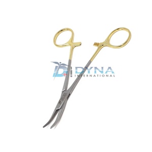 10 pièces pinces à moustiques incurvées à poignée demi-dorée pince Halsted hémostatique chirurgicale - Product Image 4