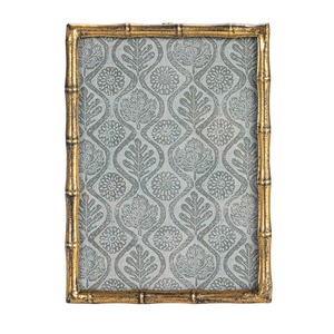 Decorative Faux Bamboo Textured Tabletop Picture <b>Frame</b> Classic Gold Tone Bamboo <b>Design</b> <b>Wall</b> Art <b>Frame</b> - Product Image 2