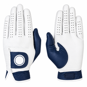 Gants de golf en cuir personnalisés de haute qualité pour droitiers, avec sangle de poignet réglable et fermeture auto-agrippante, service OEM avec logo personnalisé - Product Image 1