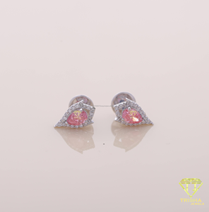 Luxury Pink Sapphire Look <b>Stud</b> Earrings Teardrop Halo Earrings Pink Pear Cut <b>Stud</b> Earrings 925 Sterling <b>Silver</b> - Product Image 2