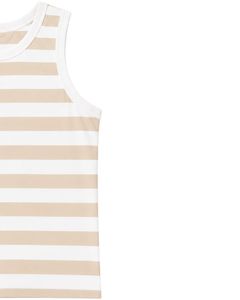 <b>White</b> Beige Striped <b>Men</b> Cotton Tank Top Sleeveless <b>Vest</b> Casual Summer Gym Fitness Shirt Breathable Loose Fit Streetwear Tank Top - Product Image 4