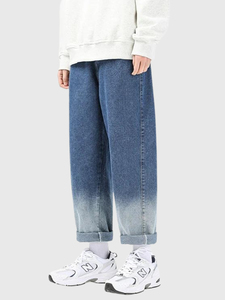 Jeans de Lona Ligeros y Transpirables, Estilo Urbano Recto, con Bordado Único y Logotipo Personalizado en la Pierna Izquierda, Superventas - Product Image 1