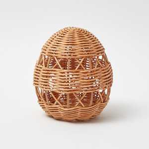 Combo de huevos de ratán tejidos, huevo de Pascua natural para decoración de mesa, adorno con forma de huevo. - Product Image 3