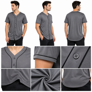 Camiseta deportiva duradera, diseñada con tela ligera y suave para clubes deportivos y partidos de béisbol organizados, con un estilo deportivo y elegante. - Product Image 5