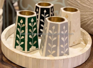 Candelabro de Nácar de Primera Calidad, Hecho a Mano, Artículo de Decoración Religiosa de Lujo para el Hogar, Diwali FWE - Product Image 6