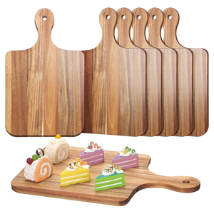 Ensemble de planches à découper en bois massif personnalisées, plateau de service décoratif en bois naturel pour cuisine, fabricant Vietnam - Product Image 1
