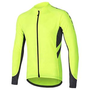 Custom Lightweight Plus Size <b>Men's</b> Long Sleeve <b>Cycling</b> Jersey Full Zipper Breathable Sports <b>Jacket</b> with Rear Pockets - Product Image 3