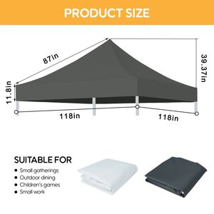 Telo di Ricambio Grigio 10x10 per Gazebo, 4 Pezzi con Sacca Pesi, Accessori per Tenda Pop-up - Solo Telo, Telaio Non Incluso - Product Image 2