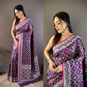 100% <b>Silk</b> Saree Floral Printed Naylon <b>Silk</b> Party Wear Weaving Saree Indian Manufacturer Price - Product Image 1