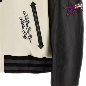 Chaqueta universitaria de béisbol para hombre, venta al por mayor, OEM, alta calidad, chaqueta varsity para hombre y mujer, chaqueta estilo Letterman ajustada. - Product Image 2