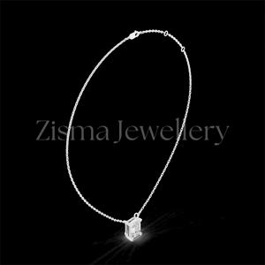 Collier en diamant de laboratoire certifié IGI 1 carat, argent 925, pendentif solitaire émeraude DE VVS2, fabricant, livraison DDP aux États-Unis - Product Image 5