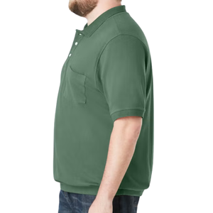 Camiseta de Manga Corta para Hombre, Talla Grande, con Bolsillo, Transpirable, Tejido Piqué, Mezcla de Algodón de 180g, Corte Holgado, Fabricación Personalizada al por Mayor ODM - Product Image 2