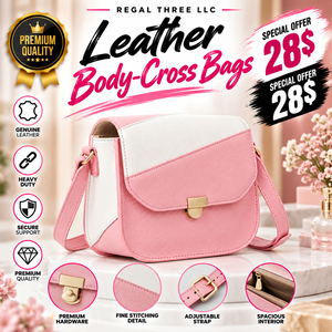 Bolsos de Hombro Multifuncionales con Múltiples Bolsillos, Bolso Cruzado de Cuero Genuino, Bolsos de Hombro Cruzados Casuales de Lujo para Mujer - Product Image 1