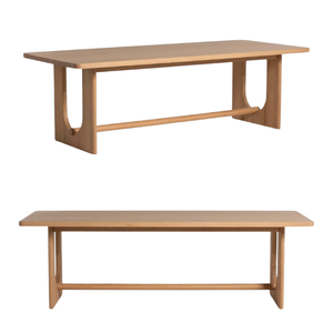 Mesa de Comedor de Madera Maciza Natural, Forma Rectangular, Mesa de Madera para Cenar, Muebles para el Hogar, Hotel, Apartamento y Restaurante - Product Image 3