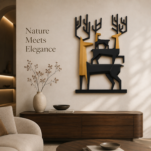Décoration murale en fer forgé, sculpture géométrique en métal noir et or, art moderne pour salon, chambre, décoration intérieure - Product Image 2