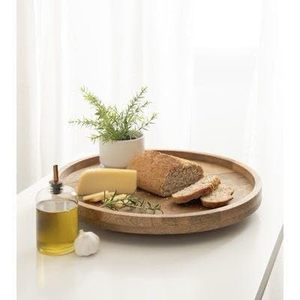 Sous-verre rond artisanal en bois d'olivier de style indien pour servir du café et du thé, décoration de table pour la maison, le restaurant, le bar, plateau de service - Product Image 5