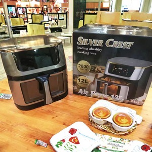 Silver Crest 12L <b>Air</b> <b>Fryer</b> 2800W Stainless Steel LCD Touchscreen Oil-Free Electric - Product Image 3