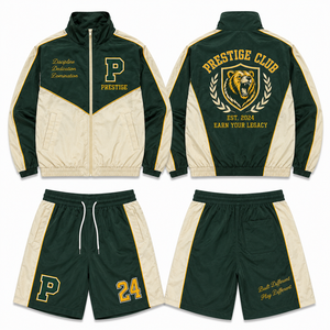 Conjunto de Chaqueta Cortavientos Personalizada con Etiqueta Privada, Bordado Delantero y Trasero, Calidad Premium, Ligera, de Nailon, con Cierre de Cordón, Ropa Deportiva - Product Image 3