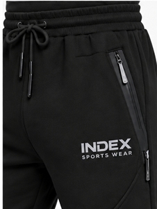 Pantalones Deportivos Negros para Hombre, Cintura Elástica con Cordón, Estilo Casual, Bolsillos Laterales, Transpirables, Peso Medio, para Otoño - Product Image 6