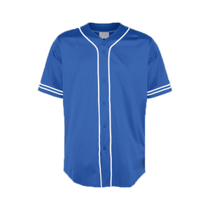Maillot de baseball personnalisé en mesh respirant unisexe à séchage rapide, col en V, manches courtes, style sportif - Product Image 1