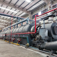 Usine de pyrolyse de pneus en caoutchouc de grande capacité entièrement automatique de la marque DOING, contrôlée par PLC, garantie 1 an, produisant du mazout