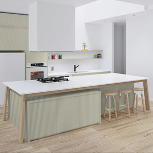 Ensemble complet d'îlots de cuisine sans cadre RTA sur mesure JY Project, les plus vendus, en MDF, vente en gros, usine du Vietnam - Product Image 3