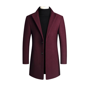 Gabardina Larga para Hombre, Cruzada, Cortavientos, de Otoño, con Hombreras - Product Image 3