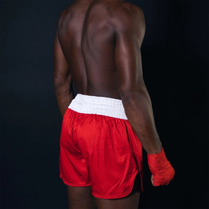 Shorts de Muay Thai respirants pour hommes, taille haute élastique, couleur unie, pour la lutte MMA, shorts de Muay Thai pour adultes - Product Image 5