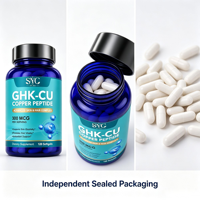 SYC BIO GHK-CU Peptide de Cuivre 300 mcg Formule Premium Gélules Molles 120 Gélules Marque Privée OEM ODM Prix Usine Vente en Gros